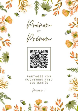 Affiche QR code Prairie Enchantée