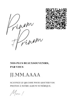 Affiche QR code Minimaliste noir et blanc