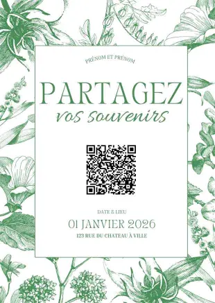 Affiche QR code Éloge Végétale vert
